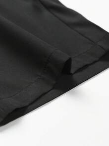 5pcs/Pack Teen Boys Casual Solid Color Quick-Dry Shorts, Lightweight Breathable Comfortable Summer Sports Shorts - Black - View 6