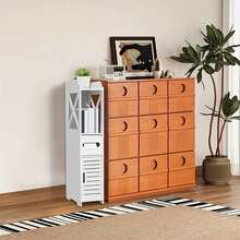 Badezimmer-Hochschrank Als Freistehender Stauraumschrank Mit Schubladen – Multifunktional Nutzbar Auch Als Küchenregal, Putzmittel- Oder Werkzeugschrank, Schlankes Design, Große Kapazität Und Stabile Standfüße, Ideale Aufbewahrungslösung Für Badezimmer, Küche Und Hauswirtschaftsraum, Perfekt Für Mieter, Familien Und Ordnungsliebende, Die Zusätzlichen Stauraum Flexibel Und Stilvoll Nutzen Möchten. - Übersicht 7