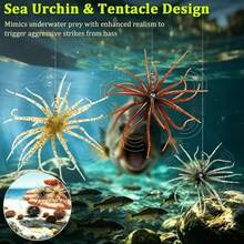 25pcs Random Color Simple Packaging Sea Urchin Lure, Suitable For Saltwater And Freshwater Environments, Soft Realistic Sea Urchin Design, Specially Designed For Anglers, Daily Stock Available And Wholesale Fishing Tackle Prices - Multicolor - View 2