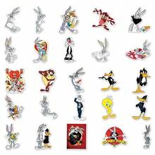 50 Stück offizielle Warner Bros Bugs Bunny süße Cartoon Muster wasserfeste Vinyl Aufkleber, geeignet für Wasserflaschen, Laptops, Skateboards, usw., perfekt als Geburtstagsgeschenke, Partygeschenke, Feiertagsgeschenke, Schulanfanggeschenke - Verschiedenfarbig - Übersicht 5