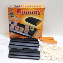 Rummy數字卡桌上遊戲教育玩具，家庭聚會互動棋盤遊戲以色列麻將，生日禮物 - 聖誕禮物 - 派對禮物 - 最佳禮物 - 生日禮物或派對贈品 - 旅行便攜式紓壓玩具 - 彩色 - 查看 2