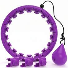 18-Section Weighted Adult Fitness Hoop, Suitable For Women, Smart Fitness Equipment With Larger Hoop Size - Red Violet - View 8
