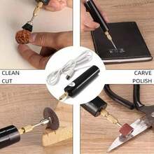 Kit de Mini Broca Elétrica Manual De 5V Com Rotativa Portátil Alimentada RECARREGÁVEL  De Torção Utilizada - Recarregavel - Visão 3