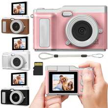 Máy ảnh, Máy ảnh kỹ thuật số zoom kỹ thuật số 4X cho vlogging, màn hình IPS 2.4'' có thể sạc lại, máy ảnh chụp ảnh chuyên nghiệp cho thanh thiếu niên, hỗ trợ chụp ảnh, quay video và webcam, (pin sạc 800mAh, 2.96Wh) - Xem 2