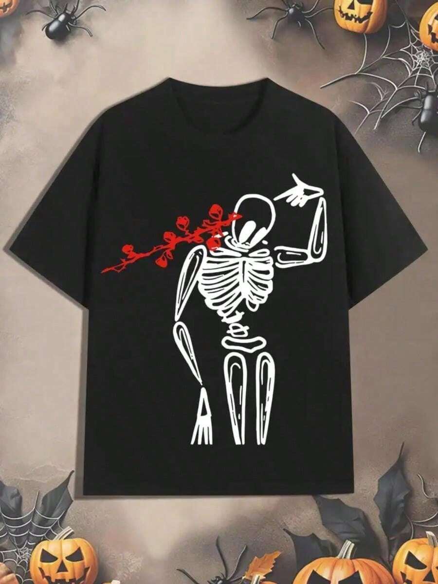 Men's Retro Rock Band Graphic T-Shirt | Black Casual Summer Polyester - Back 4 - View 1