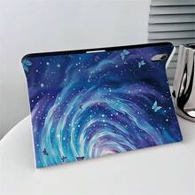 1入油畫漩渦星空 & 蝴蝶印花平板保護殼 附筆槽、自動休眠/喚醒，適用於 iPad 11'' A16、9.7/10.2/10.9、第7/8/10代、Air 2/4/5、Pro 11、Air 11/13 M3 2025/Galaxy Tab S10+/S9/A9，適用於 Oppo Pad、 Matepad、Vivo Pad、Honor Pad、 Xiaoxin Pad - 彩色 - 查看 5