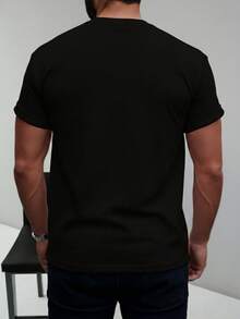 Unisex T-Shirt, 100% Cotton, Regular Fit, Graphic Print, Short Sleeves, Casual Style, Summer Streetwear, Urban Style, Printed Top, Vintage Fashion, Soft And Breathable. - 藍白色 - 查看 3