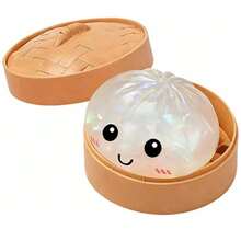 Dumpling Squishy Toy With Steamer Box, Colorful Striped Glitter Slow Rising Fidget Squishies, Squishy Sensory Toys For Classroom, Stress Relief Anxiety Fidgets For Adults Kids, Kawaii Food Shaped Collectible Squishies, Party Favors, Soft Pinch Gift, - N - 查看 5
