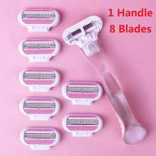 Set Pisau Cukur Pria & Wanita 3 Lapis - Gagang Ergonomis Anti Selip, Dapat Digunakan Basah/Kering, Mencukur Halus & Lembut untuk Wajah & Tubuh - MultiWarna - View 8