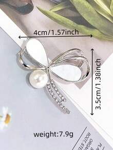 1 chiếc ghim cài áo nơ ngọc trai thanh lịch tinh tế, phụ kiện thời trang đa năng, ghim cài váy/áo khoác sang trọng - Nhiều màu - Xem 16