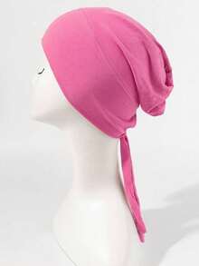 Awegeo Soft Stretchy Tie Back Turban Headwrap For Women, Middle Eastern Style Muslim Hijab Cap, Elastic Chemo Headwear Sleep Cap For Hair Care - Multicolor - View 11