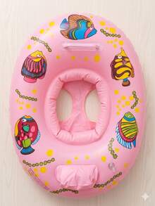 Inflatable Sea Turtle Shaped Baby Swimming Ring With Safety Handles, Anti-Flip Anti-Slip Infant Swimming Ring, Back To School, First Day Of School - Multicolor - View 13