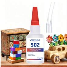 10pcs 502 Super Glue, 1.23oz/35g Clear Adhesive, Fast Drying No Drip Multi-Purpose Glue, Suitable For Slime, DIY Crafts, School And Home Repair - Multicolor - View 3