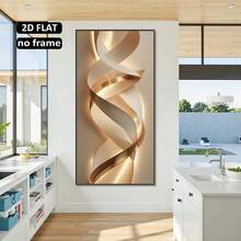 1 buah Poster Seni Dinding Kanvas Spiral Emas Abstrak Modern Tanpa Bingkai, Cocok untuk Ruang Tamu, Kamar Tidur, & Dekorasi Kontemporer, Desain Tangga Spiral Emas, Untuk Ruang Minimalis - 222 - View 5