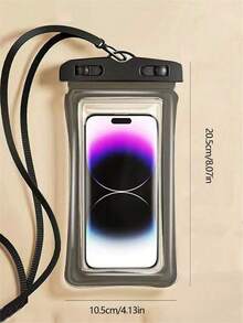 1/2 Peças Bolsa Universal à Prova d'Água IPX8 para Celular com Airbag, Capa à Prova d'Água para Celular para Natação Subaquática, Bolsa Seca de Praia para Smartphone (Preto + Branco), Essencial de Viagem, Suprimentos Escolares de Volta às Aulas, Essencial de Férias de Camping e Feriado, Acessório de Férias, Mini Acessório de Viagem de Verão, Item Indispensável de Viagem, Suprimentos Escolares, Suprimentos de Volta às Aulas - Visão 7