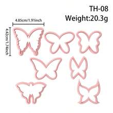 Bohemian Floral Butterfly Polymer Clay Earring Mold Set, DIY Handmade Jewelry Making Tool, Elegant Flower Pendant Cutter, Ceramic Clay Embossing Mold, Romantic Fairy Style Earring Cutter, High Precision Polymer Clay Or Modeling Clay Mold - Butterfly - View 3