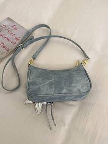 Personalized Korean Style Casual Women's Bag New Minimalist Versatile Shoulder Crossbody Bag - Blue - View 8