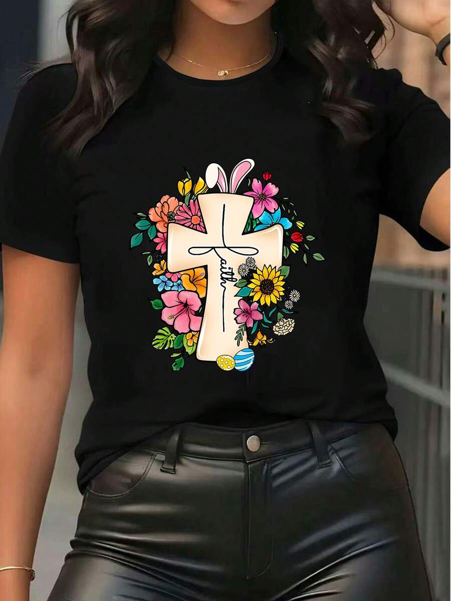 Women T-Shirts - Black - View 1