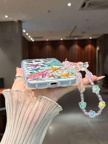 Starfish Painted Braided Wave Edge Transparent Protective Phone Case Compatible With 16/16 Pro/16 Pro Max/16 Plus, 15, 14, XS, 7/8, XR, 7/8 Plus, 11, 12, 13, 14, 15 Pro Max, Shockproof Anti-Scratch Cover - Multicolor - View 7