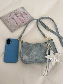 Personalized Korean Style Casual Women's Bag New Minimalist Versatile Shoulder Crossbody Bag - Blue - View 3
