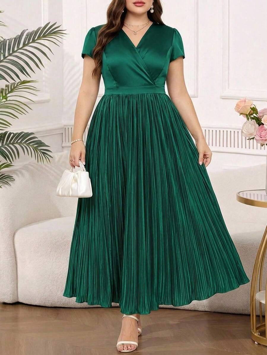 Reflora Vestido floral elegante para mujer de talla grande, vestido de invitada de boda de verano - Multicolor 5 - Ver 1