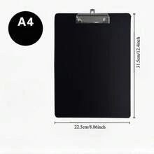 Caja de archivos A4 grande con ranura para bolígrafo, caja de almacenamiento de archivos de escritorio de plástico con tablero de escritura, diseño todo en uno - A - Ver 8