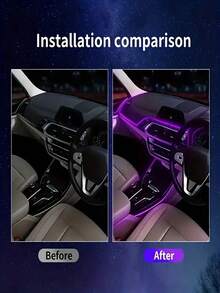 157.48-Inch/4m LED Strip Lights, RGB Neon Atmosphere Lamp For Car Interior Decoration, DIY Dashboard Lighting - Multicolor - View 8