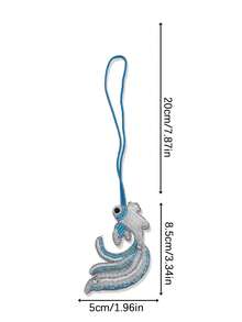 手工串珠海洋生物包飾吊飾組，海星、海馬、章魚與龍蝦布貼飾配件 - 彩色 - 查看 3