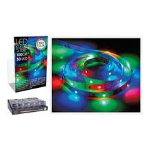 BASICS TIRA DE LED 1m 30 LEDS A PILAS MULTICOLOR - Único - Ver 1