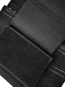 1pc Black Nylon Elastic Tummy Control Waist Trainer For Women, Sports Fitness Waist Cincher With Double Compression - Black - View 7