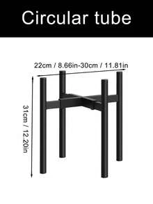 1pc Cross-Shaped Adjustable Plant Stand, Detachable Flower Pot Stand, Indoor Plant Pot Holder, Perfect For Indoor Decor, Home Decor, Room Decor And Home Decorations - Black - View 6