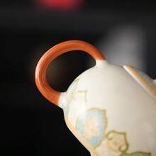1個手工汝窯陶瓷茶壺，中式功夫茶壺，冰裂釉面 - 彩色 - 查看 5
