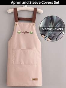 1 buah Celemek Barista Tahan Air Dua Sisi Motif Beruang NICE Warna Polos, Cocok untuk Rumah, Dapur Luar Ruangan, dan Industri Katering, Pakaian Kerja Motif Bunga - HALO - View 26