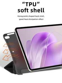 1個 矽膠Y型摺疊黑色平板電腦保護殼，適用於IPad Mini1/2/3/Mini4/Mini5/Mini6/Mini7/Air/Air2/9.7/10.2/10.5/Air4/Air5/10.9/Pro 11"/10th Gen/ Air 11-In.(M2)-2024/ Pro11-In.(M4)-2024/Air 11-Inch (M3) 2025/ (A16) 11 Inch 11th Generation 2025/ Air 8(M4)2026(11-Inch) 機型，不含筆，Y型摺疊可調多角度支架，PU皮革 + TPU 全覆蓋防震耐磨，蜂巢散熱，磁吸休眠/喚醒，極簡輕巧，可摺疊平板電腦保護殼 Y型摺疊平板電腦保護殼 無筆槽 - 黑色 - 查看 5