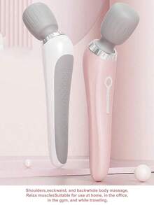 無線全身按摩器，矽膠按摩頭可用於頸部、背部、肩膀、腰部、腿部和足部，男女皆適用，可作為節日禮物 - 彩色 - 查看 2