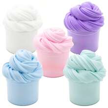 UINLE Baby 1pc/5pcs Kit Pembuatan Slime DIY, Warna Macaron Segar, Tekstur Cloud Butter Super Lembut Tidak Lengket, Stoples Kecil 70ml Kemasan Terpisah, Mainan Remas Penghilang Stres, Cocok Untuk Kelas Kerajinan Anak, Permainan Pesta Dan Relaksasi Sehari-hari - MultiWarna - View 20