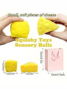 2pcs/Set White And Pink Gift Bags With Large Cheese Decoration - Multicolor - View 3