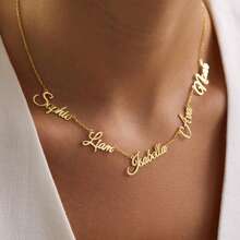 Custom 2-5 Multiple Names Personalized Family Name Necklace, Floating Names, Gift For Mom - Multicolor - View 10