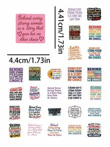 56 Piezas Pegatinas con Frases Motivadoras – "Detrás de Cada Persona Fuerte Hay Una Historia" En Múltiples Tipografías, Adhesivo Impermeable Para Diario, Funda de Teléfono, Portátil, Botella de Agua, Diario Decoración DIY, Suministros de Scrapbook, Accesorios de Escritorio, Suministros Escolares - Multicolor - Ver 4