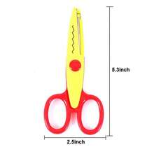 Bộ 6 cái kéo thủ công trang trí nhiều màu, nhựa ABS, tay cầm chống trượt, cắt giấy làm scrapbook, làm thiệp, DIY nghệ thuật, thiết kế họa tiết - A - Xem 4