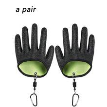 Magnetic Release Fishing Gloves, Anti-Puncture, Suitable For Catching And Cleaning Fish, Non-Slip Palm Design, For Men - Multicolor - View 12