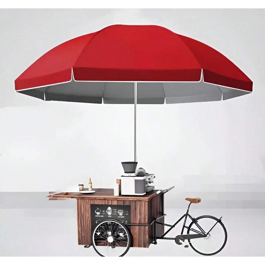 Outdoor Parasol, Stand And Base - Red - View 1