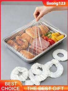 MIUL 1/20/50/100入 70CM 一次性透明食物蓋，防塵麵包蓋，適用於烘焙店與居家，3種尺寸可選，適合戶外、露營、返校使用，省空間 - 彩色 - 查看 3