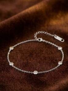 Pulsera circular minimalista con números romanos para mujeres - Cinco colores de acero - Ver 2