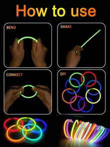 100/15pcs 8-Inch Glow Sticks, 10-12 Hours Glow Time, Suitable For Parties, Gatherings, Bars, Birthdays, Halloween Parties, Holiday Decorations And Disposable Items - Seven-color Glow Sticks - View 5