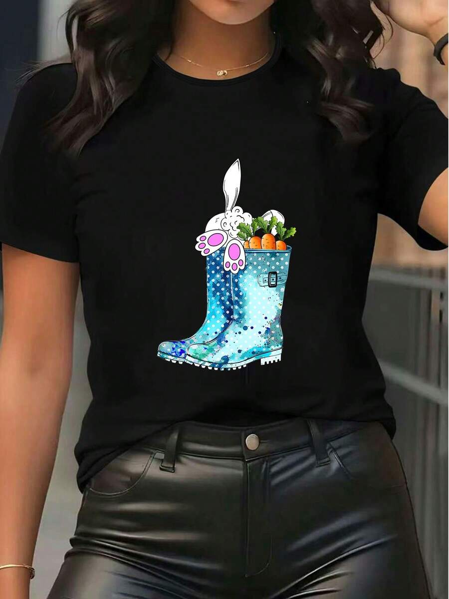 Women T-Shirts - Black - View 1