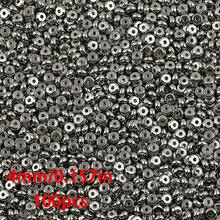 [Stainless Steel Spacer Beads] 40/100pcs Stainless Steel 2D Flat Round Spacer Beads| DIY Jewelry Making Decorative Loose Beads For Necklaces And Bracelets Accessories - Stainless Steel 4mm 100 Pcs - View 12