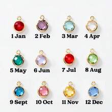 Regalo per compleanno importante, braccialetto con nodo dorato, braccialetto personalizzato con pietra di nascita a forma di cuore - Cuore multicolore - Visualizzare 6