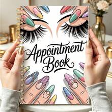 1PC A5 Beauty Salon Appointment Book And Tracker, With Italian Planner, Color-Coded Nail Schedule System, Suitable For Nail Technicians, Nail Studio Scheduling, Nail Service Daily Calendar School Supplies - Nail Salon Appointment - View 1