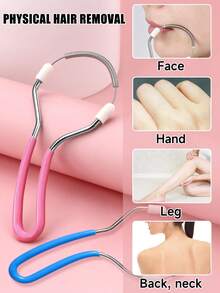 3/1pc Painless Facial Hair Remover, Portable Spring Roller Epilator, Spring-Loaded Depilation Tool, Lightweight Hair Removal Tool, Suitable For Men And Women, Applicable To Lips, Chin, Face, Neck, Arms And Legs - Multicolor - View 4